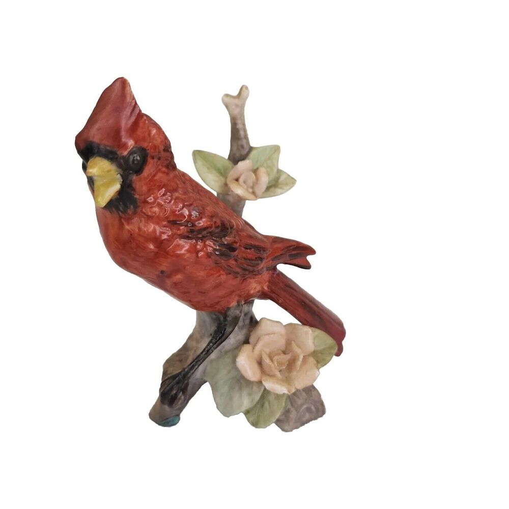 3 Schwabe Bird Figurines Multicolor  Handpainted Cardinal Wren Parakeet Signed - Picture 5 of 16